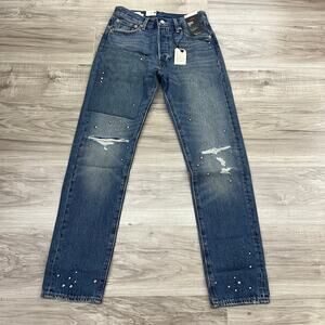 Levi's Premium Men 501 '54 Original Fit Slim Leg Button Fly Blue Jeans W29 L32